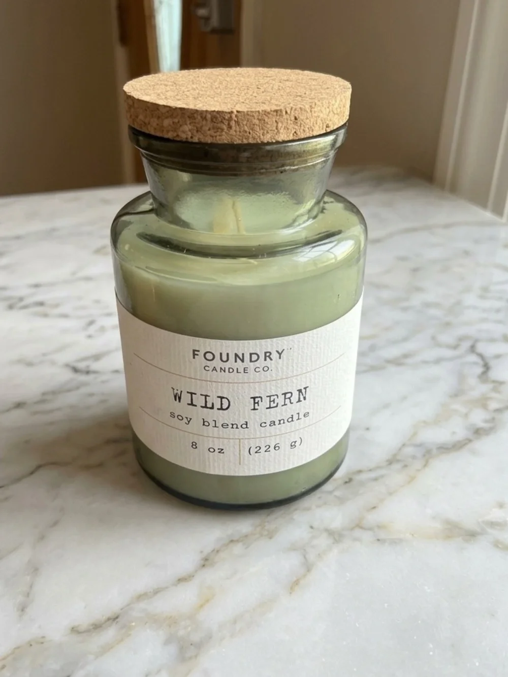The Foundry Supply Co. Wild Fern Candle - Light Green with Cork Lid
